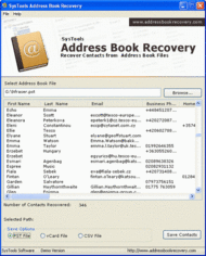 Recover PST Contacts screenshot